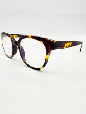 EYEBUYDIRECT FLASHBACK Honey Tortoise Shell Square Lens Frames Eyewear Glasses